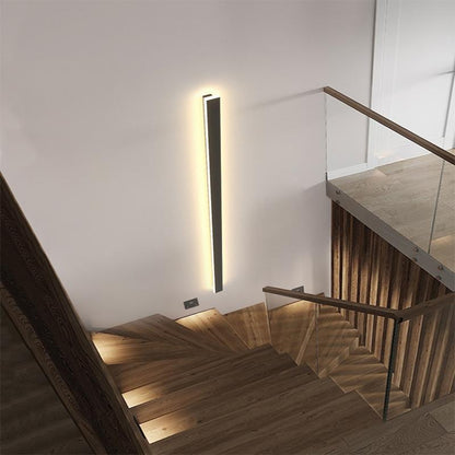 Black Linear Outdoor Wall Light