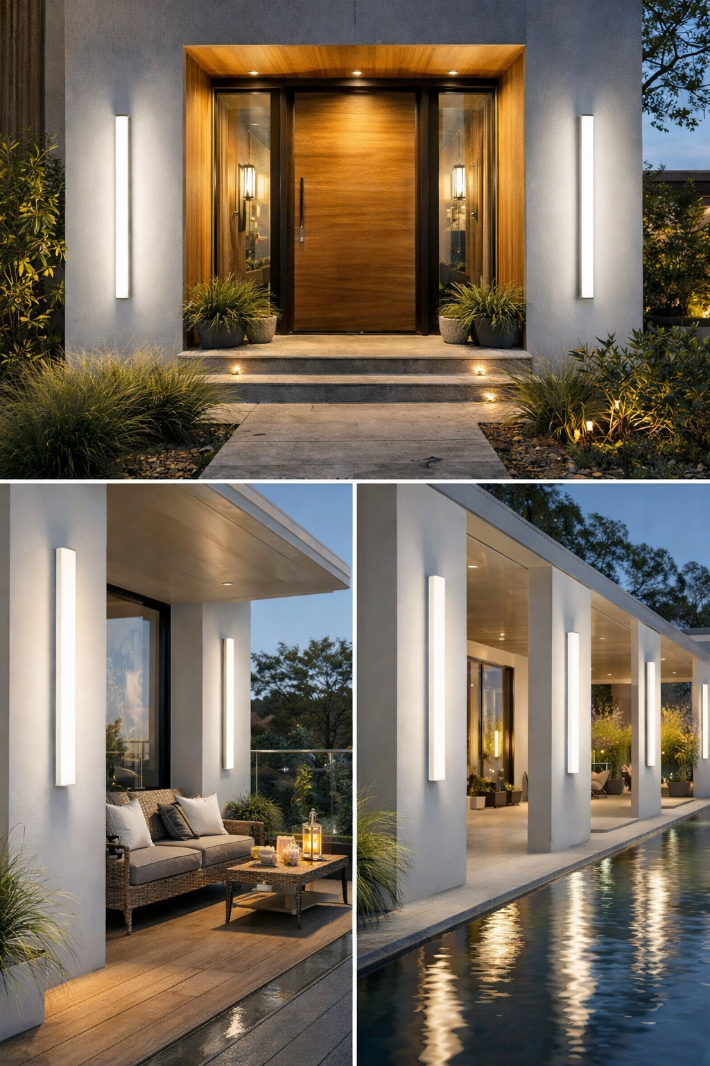 IP65 Linear Outdoor Wall Light